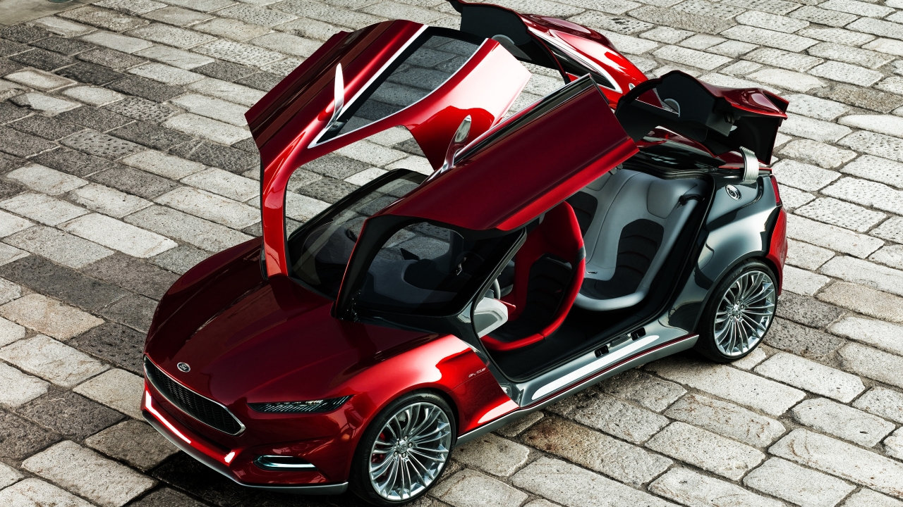 Ford Evos Concept Open Doors for 1280 x 720 HDTV 720p resolution