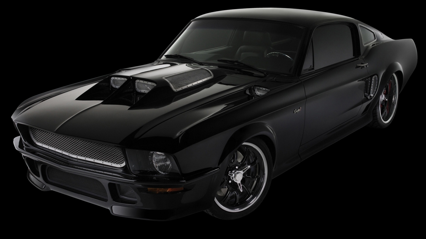 Ford Mustang Obsidian 2008 for 1366 x 768 HDTV resolution