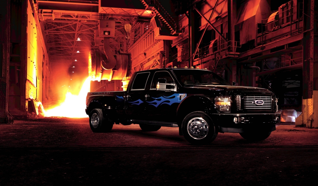 Ford Super Duty Black for 1024 x 600 widescreen resolution