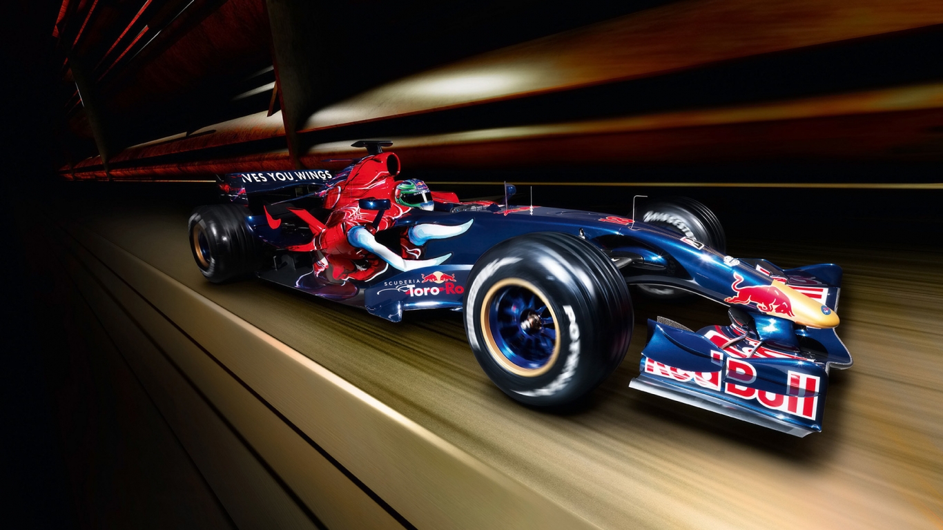 Formula 1 Red Bull 2007 for 1366 x 768 HDTV resolution