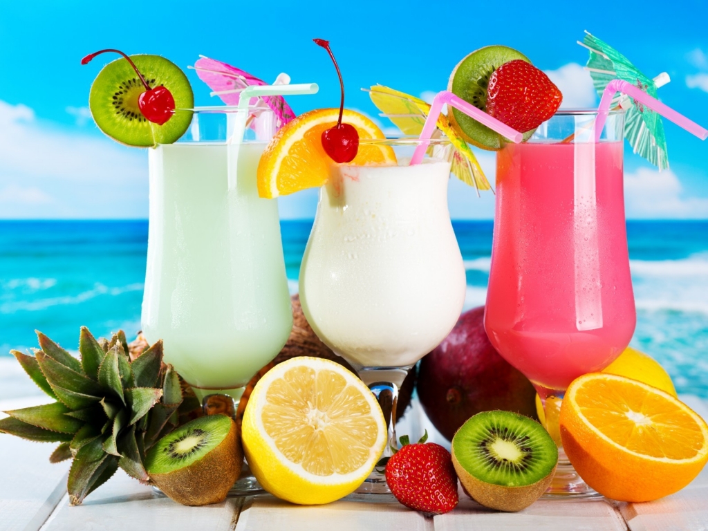 Fresh Summer Cocktails for 1024 x 768 resolution