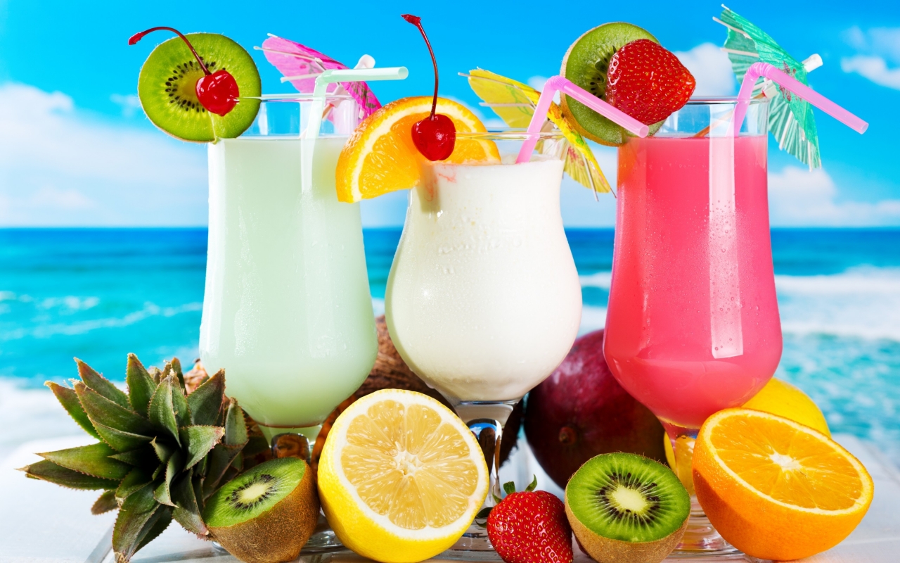 Fresh Summer Cocktails for 1280 x 800 widescreen resolution