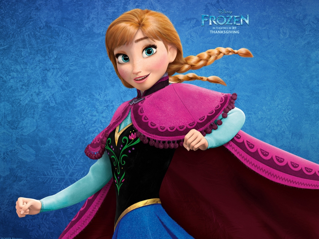 Frozen Anna for 1024 x 768 resolution