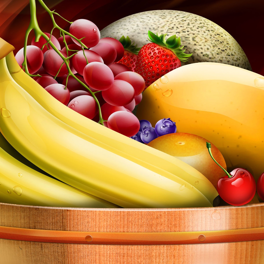 Fruit Basket for 1024 x 1024 iPad resolution