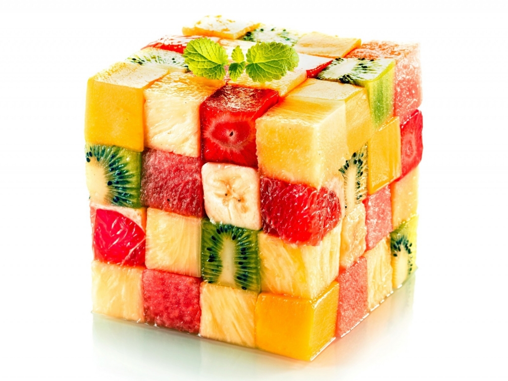 Fruit Salad Cube for 1024 x 768 resolution