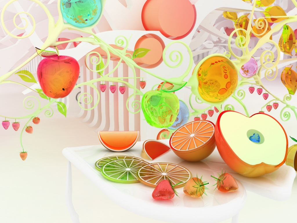 Fruits for 1024 x 768 resolution