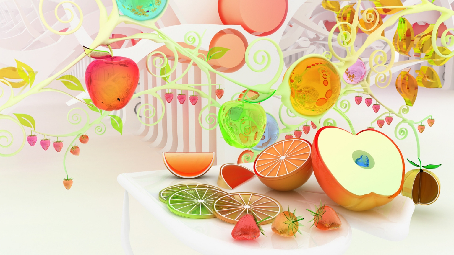 Fruits for 1536 x 864 HDTV resolution