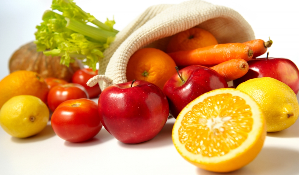 Fruits and Vegetables for 1024 x 600 widescreen resolution