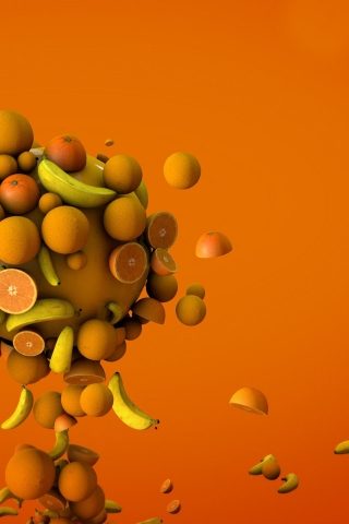 Fruits Statue for 320 x 480 iPhone resolution