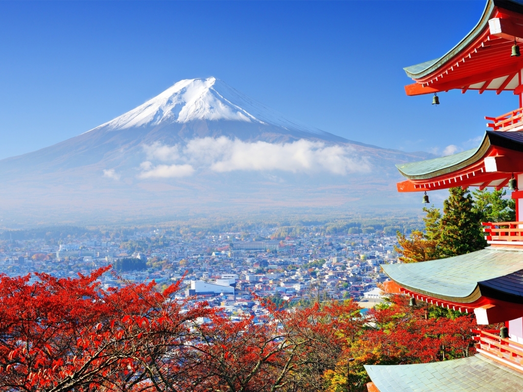 Fuji Mount in Japan for 1024 x 768 resolution