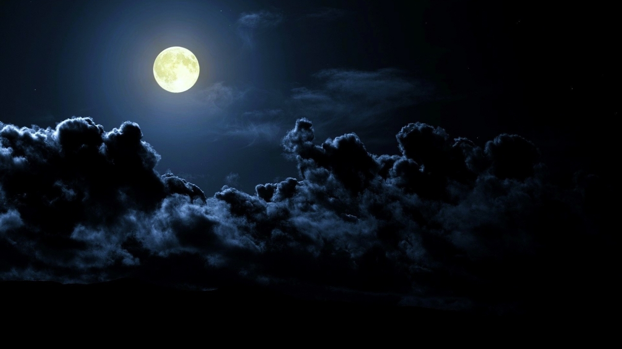 Full Moon Night for 1280 x 720 HDTV 720p resolution