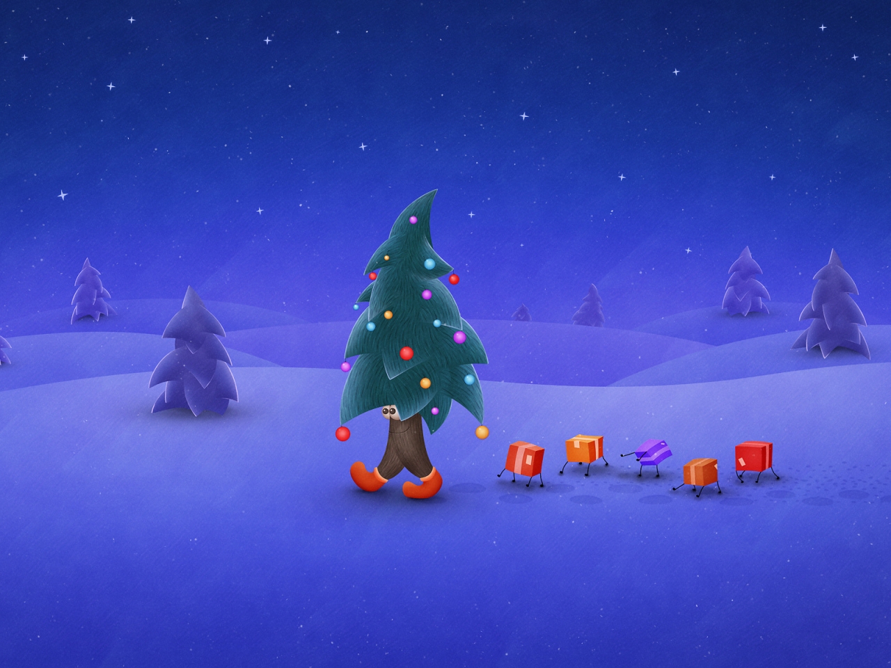 Funny Christmas Tree for 1280 x 960 resolution