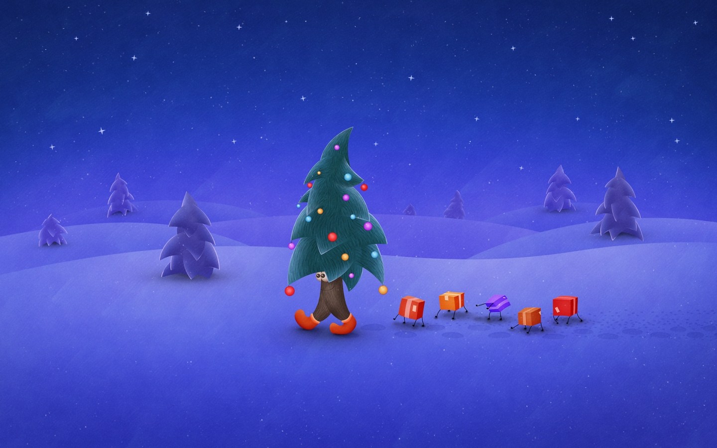 Funny Christmas Tree for 1440 x 900 widescreen resolution