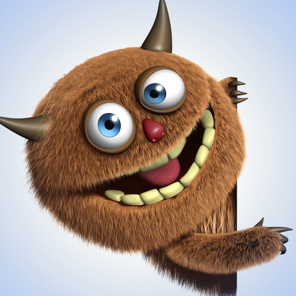 Funny Monster for 1024 x 1024 iPad resolution