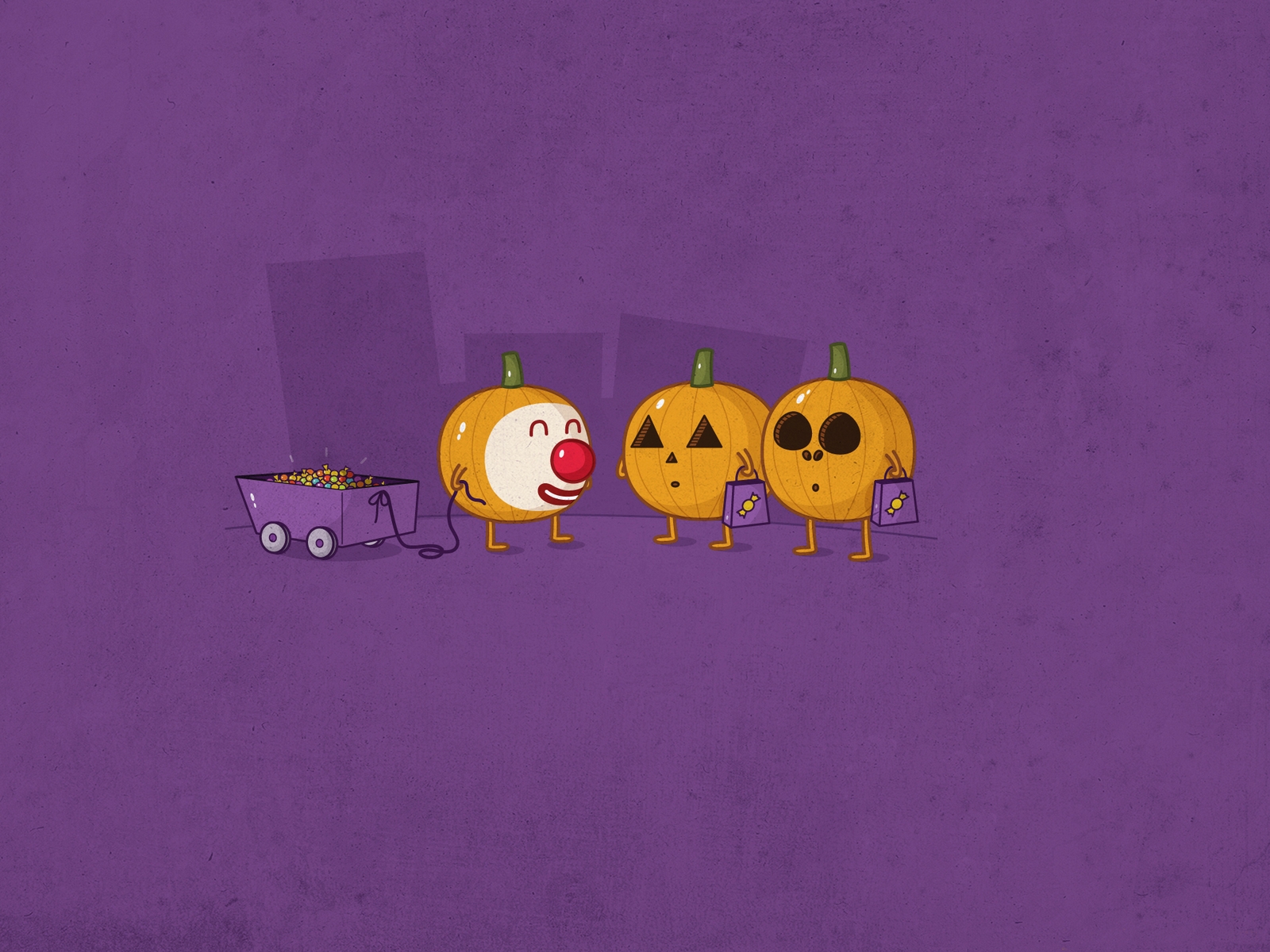 Funny Pumpkin People for 1600 x 1200 resolution