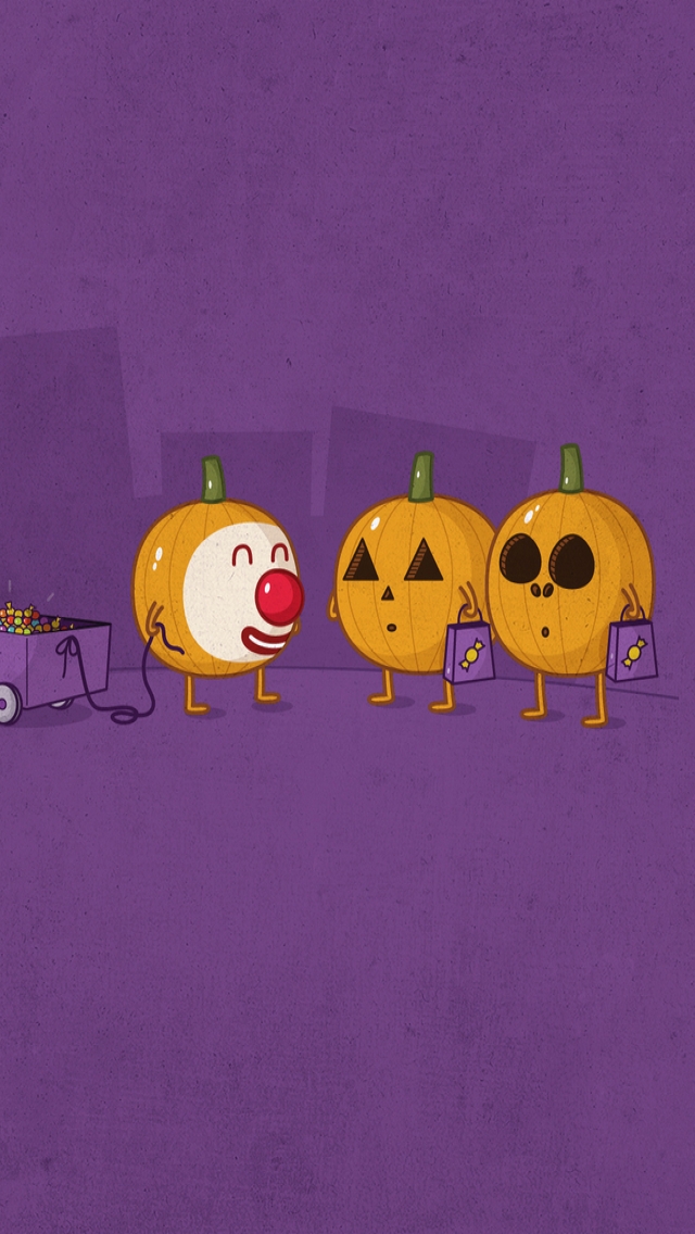 Funny Pumpkin People for 640 x 1136 iPhone 5 resolution