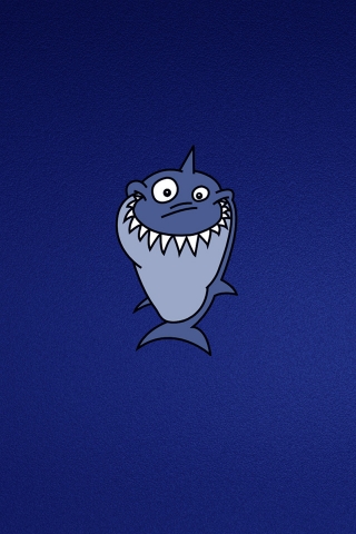 Funny Shark for 320 x 480 iPhone resolution