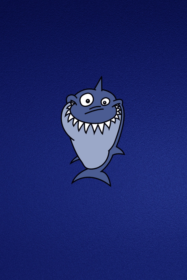 Funny Shark for 640 x 960 iPhone 4 resolution