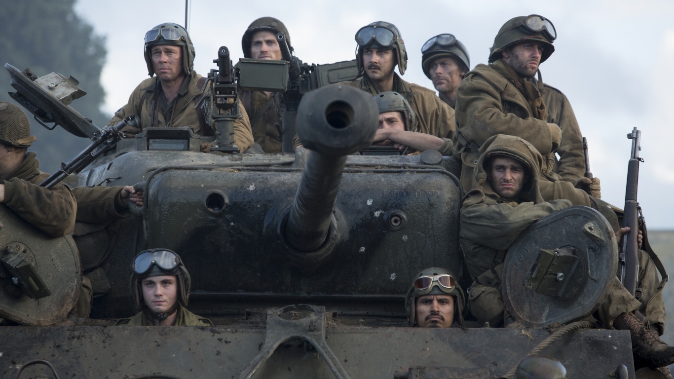 Fury Movie 2014 for 1366 x 768 HDTV resolution