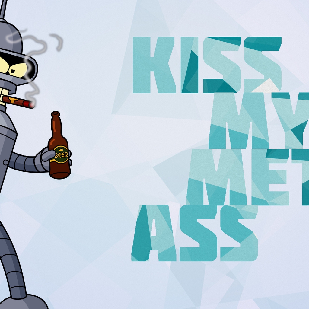 Futurama Bender for 1024 x 1024 iPad resolution