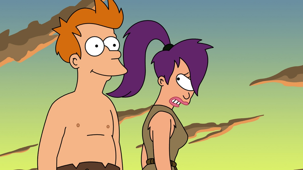 Futurama Fry and Leela for 1280 x 720 HDTV 720p resolution