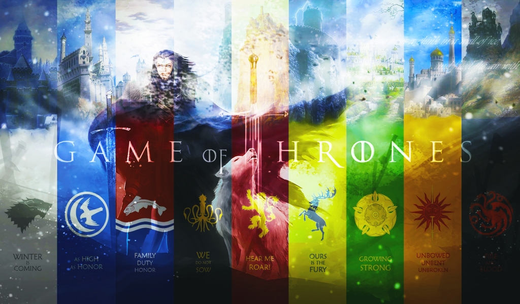 Game of Thrones Fan Art for 1024 x 600 widescreen resolution
