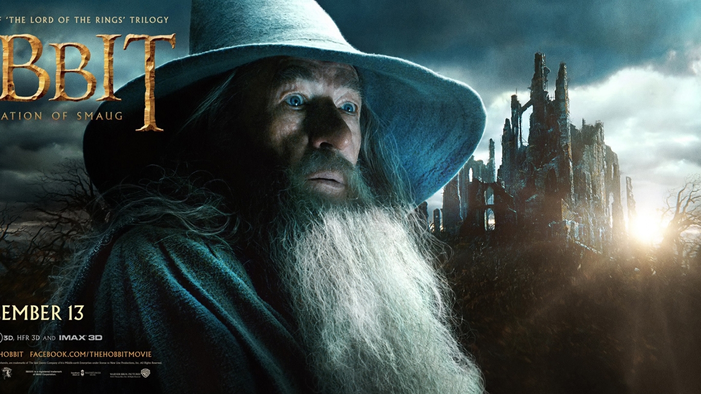 Gandalf The Desolation Of Smaug for 1366 x 768 HDTV resolution