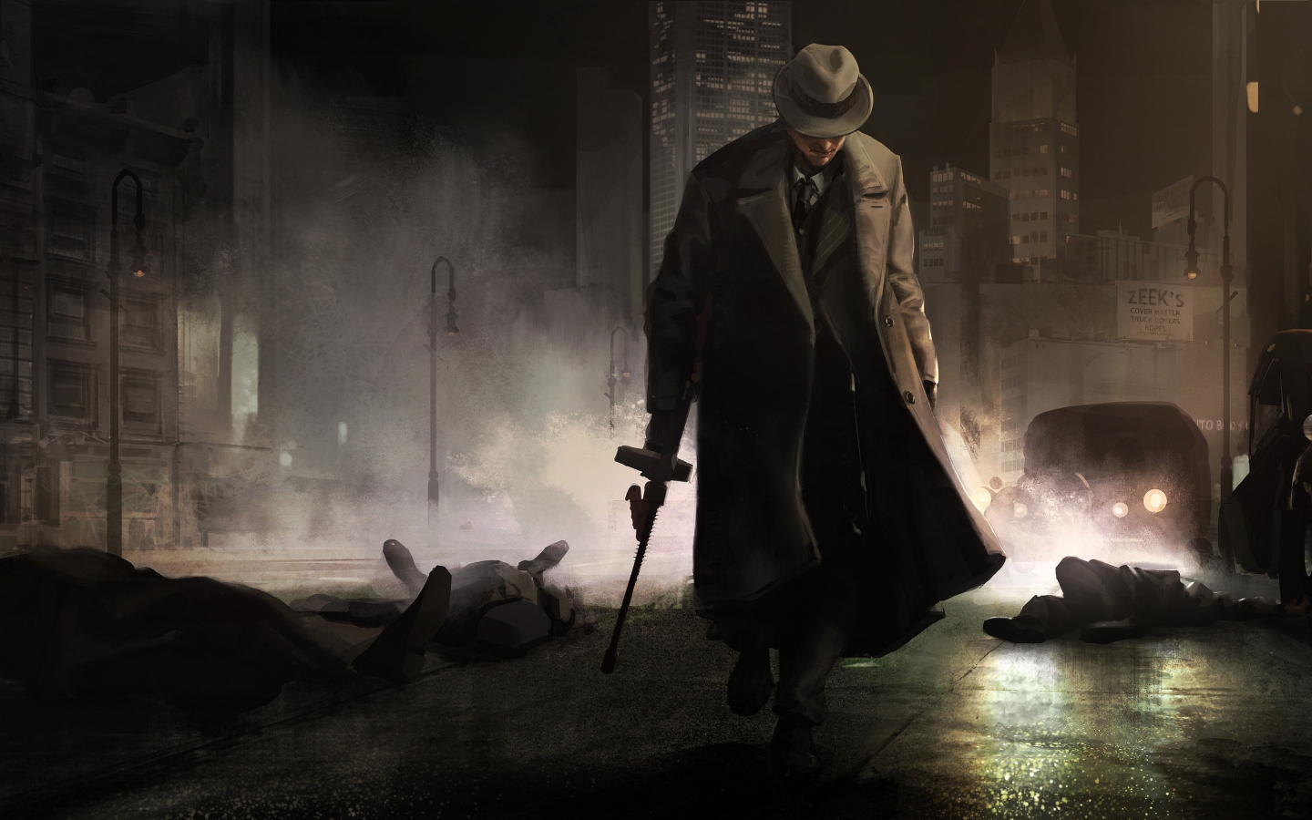 Gangster painting for 1440 x 900 widescreen resolution