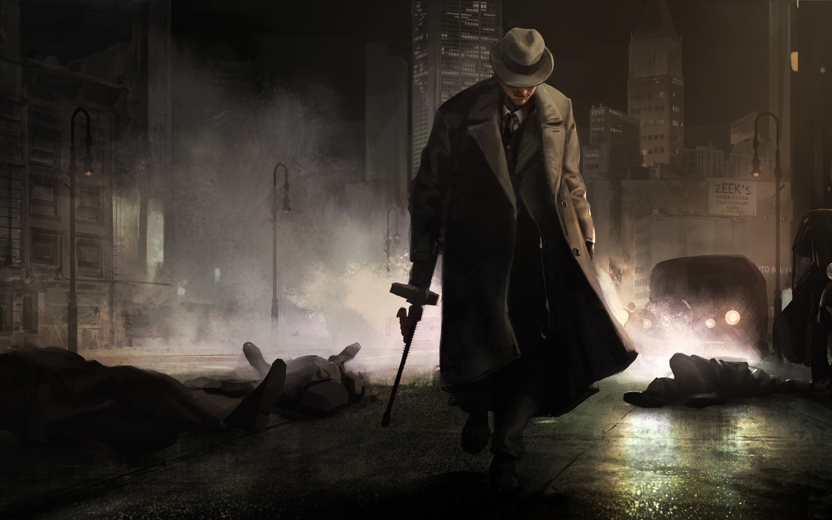 Gangster painting for 1680 x 1050 widescreen resolution