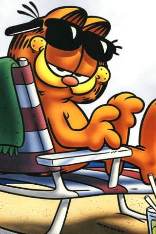 Garfield Animated for 320 x 480 iPhone resolution