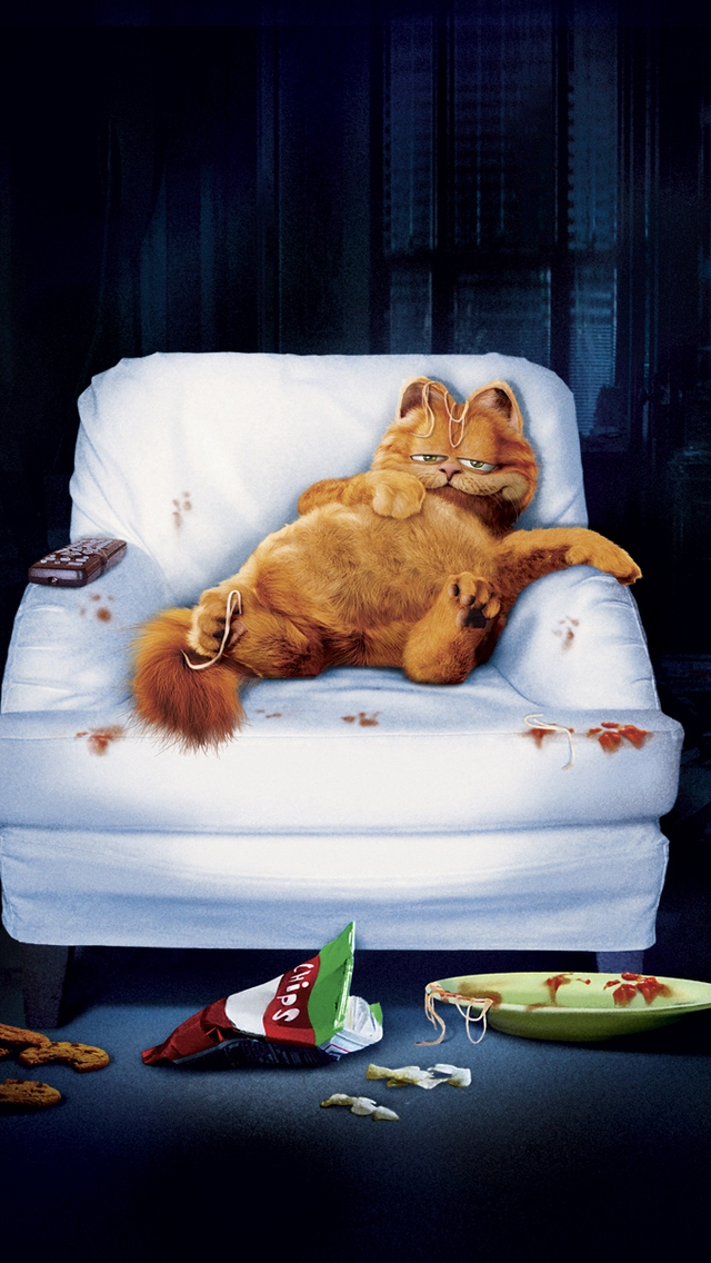 Garfield Lazy Cat for 640 x 1136 iPhone 5 resolution