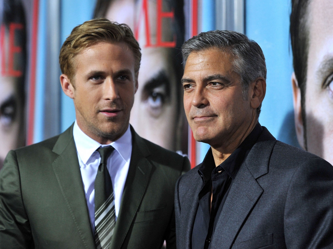 George Clooney and Ryan Gosling for 1152 x 864 resolution