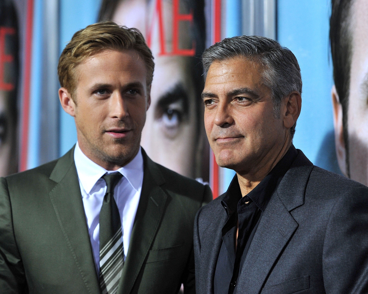 George Clooney and Ryan Gosling for 1280 x 1024 resolution