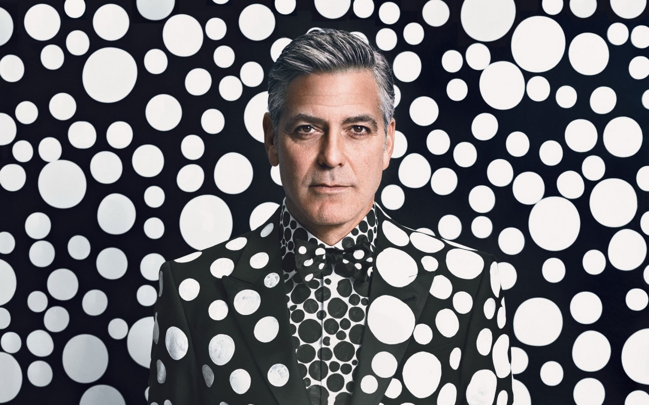 George Clooney Portrait for 1280 x 800 widescreen resolution