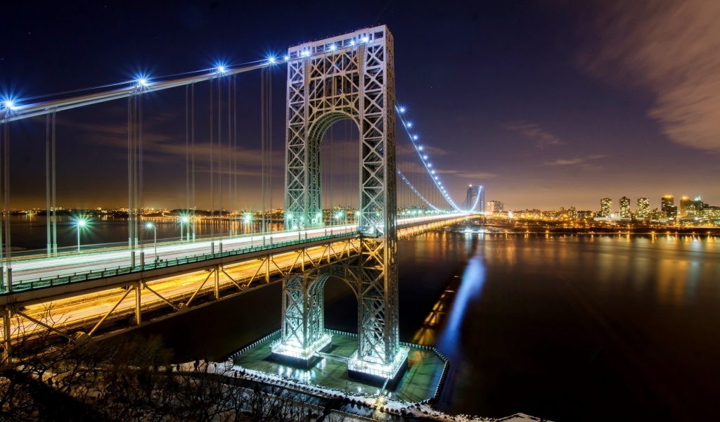 George Washington Bridge NYC for 1024 x 600 widescreen resolution
