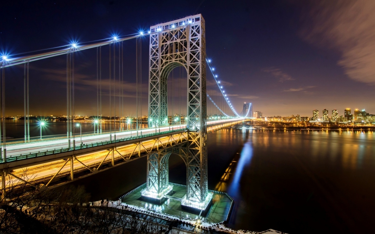 George Washington Bridge NYC for 1280 x 800 widescreen resolution