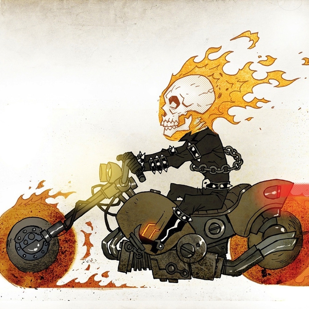 Ghost Rider Animated for 1024 x 1024 iPad resolution