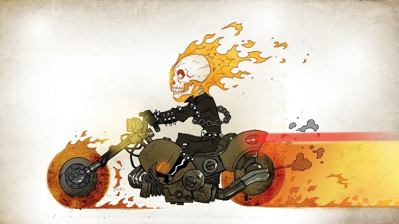 Ghost Rider Animated for 1366 x 768 HDTV resolution