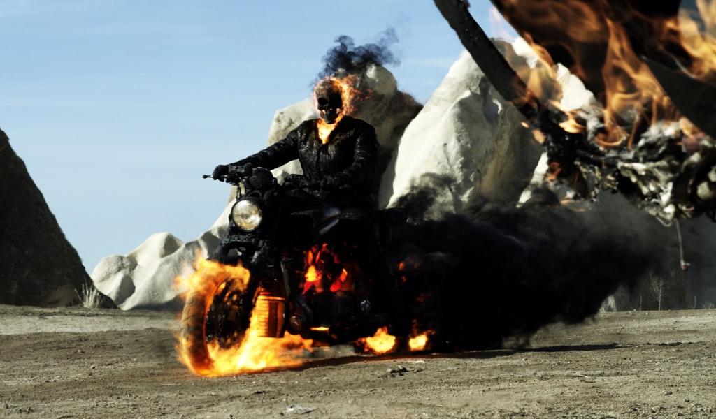 Ghost Rider Spirit of Vengeance 2012 for 1024 x 600 widescreen resolution