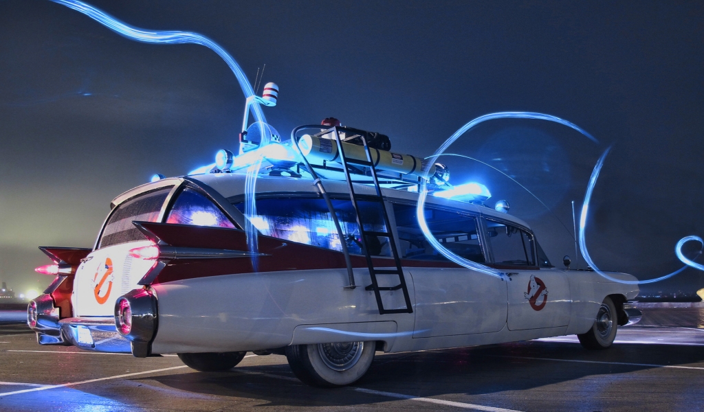 Ghostbusters Car for 1024 x 600 widescreen resolution