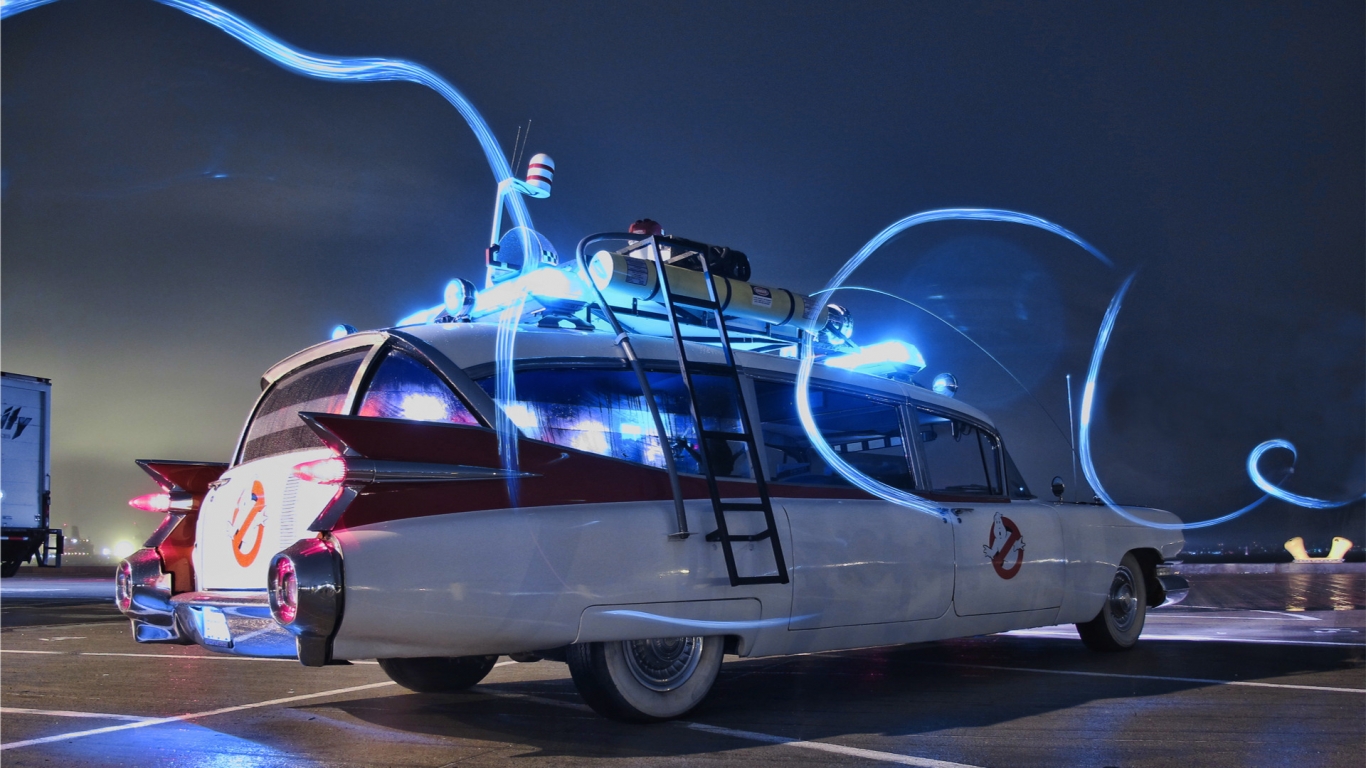 Ghostbusters Car for 1366 x 768 HDTV resolution