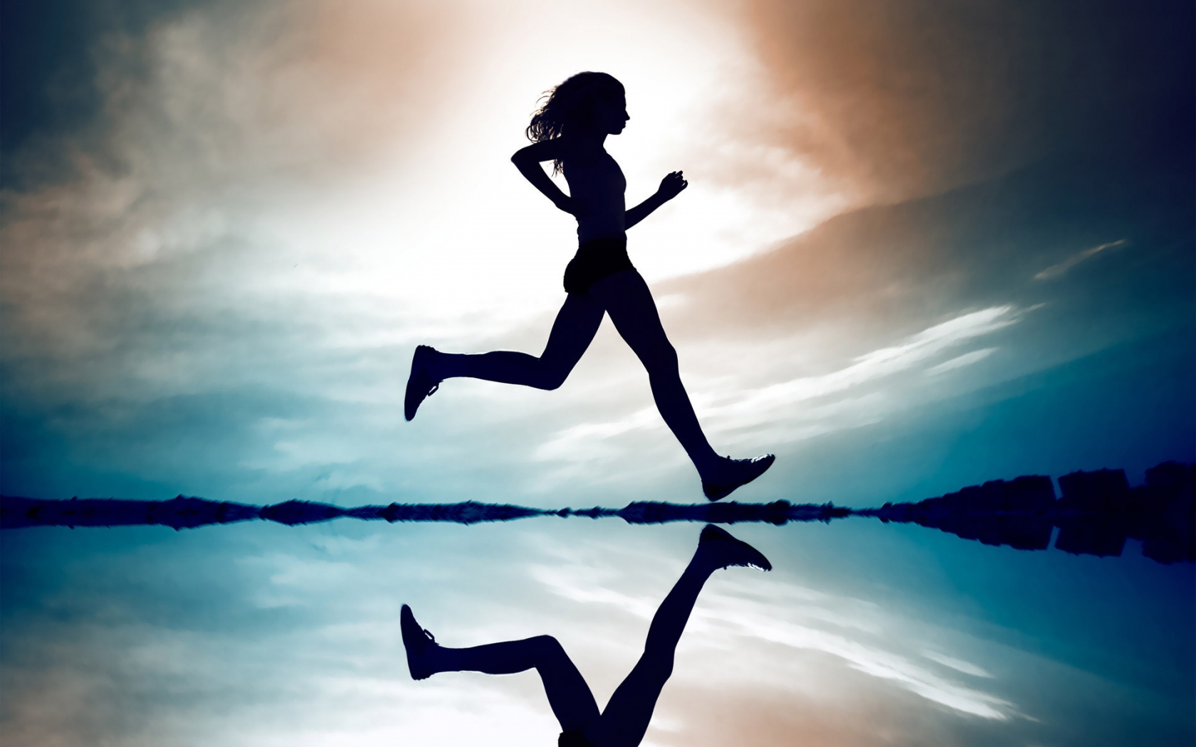 Girl Running for 1680 x 1050 widescreen resolution