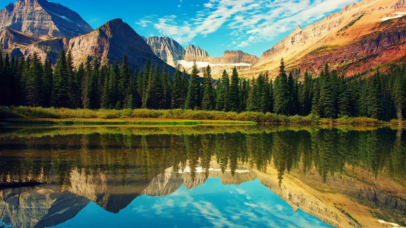 Glacier National Park Landscape for 1536 x 864 HDTV resolution
