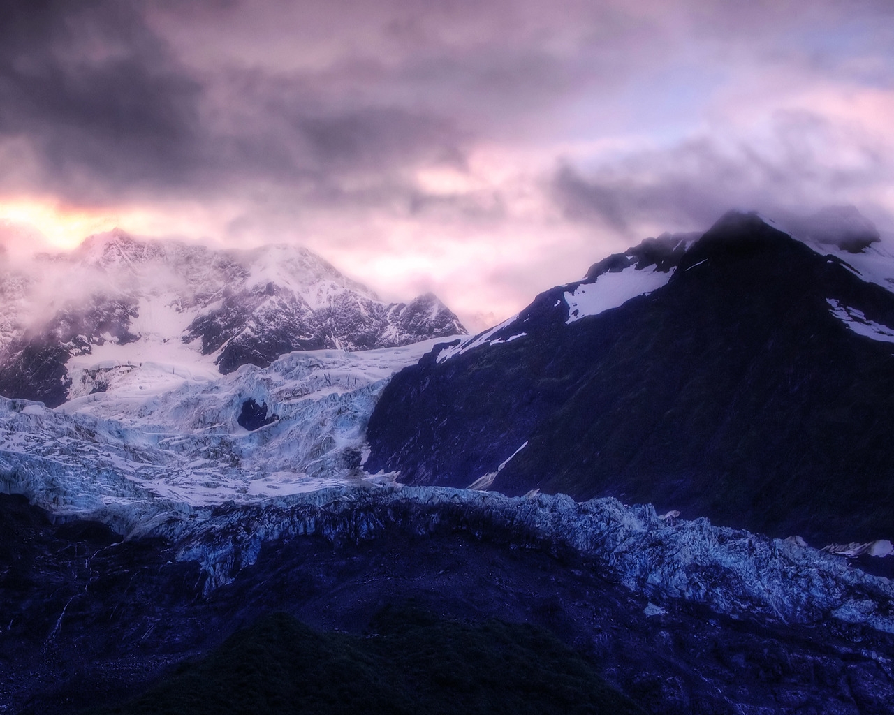 Glacier Sunrise for 1280 x 1024 resolution