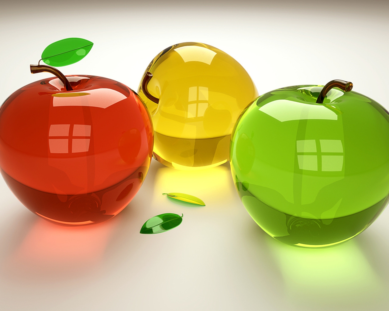 Glass Apples for 1280 x 1024 resolution
