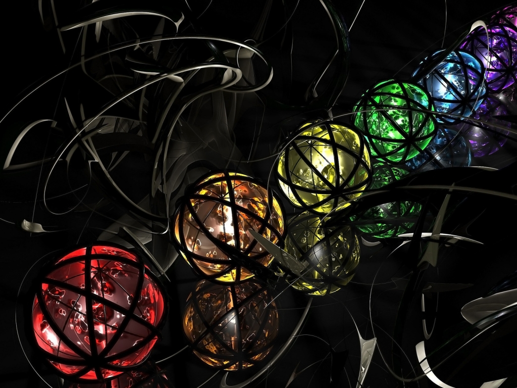 Glass Balloons for 1024 x 768 resolution