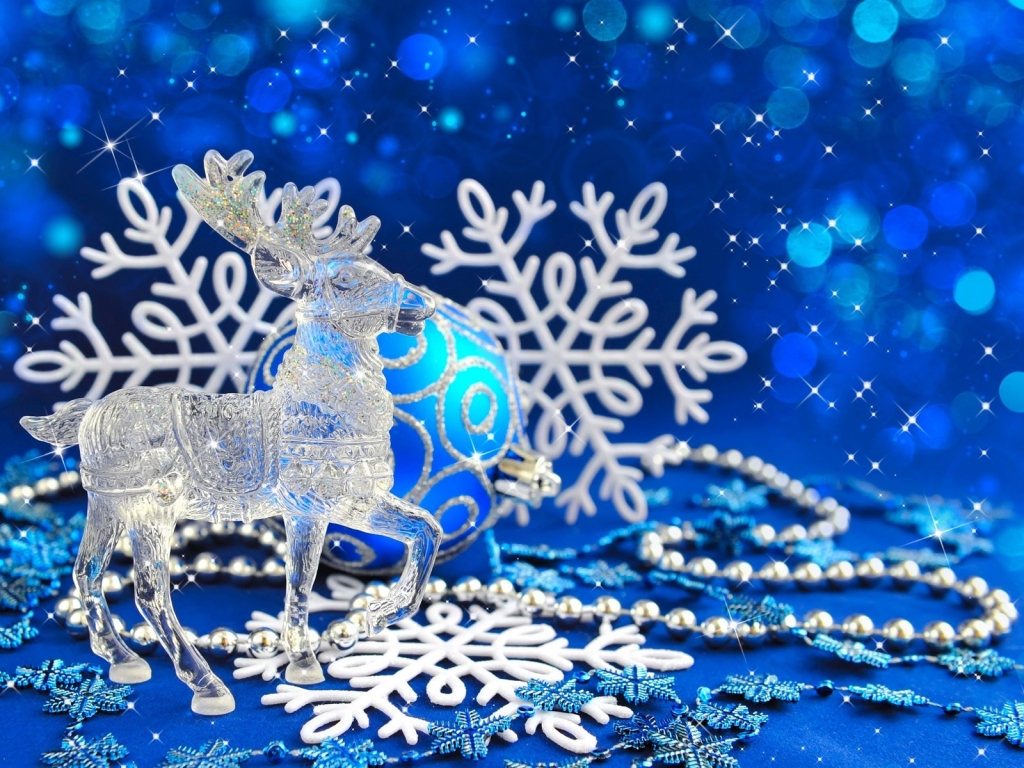 Glass Reindeer for 1024 x 768 resolution