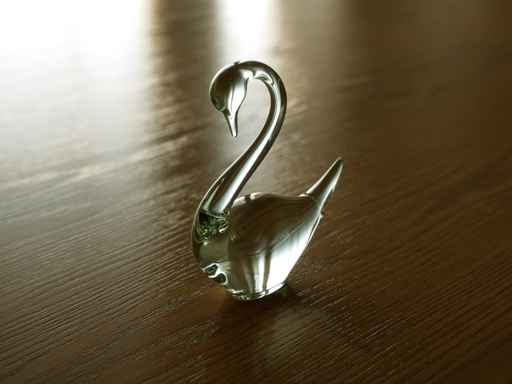 Glass Swan for 1024 x 768 resolution