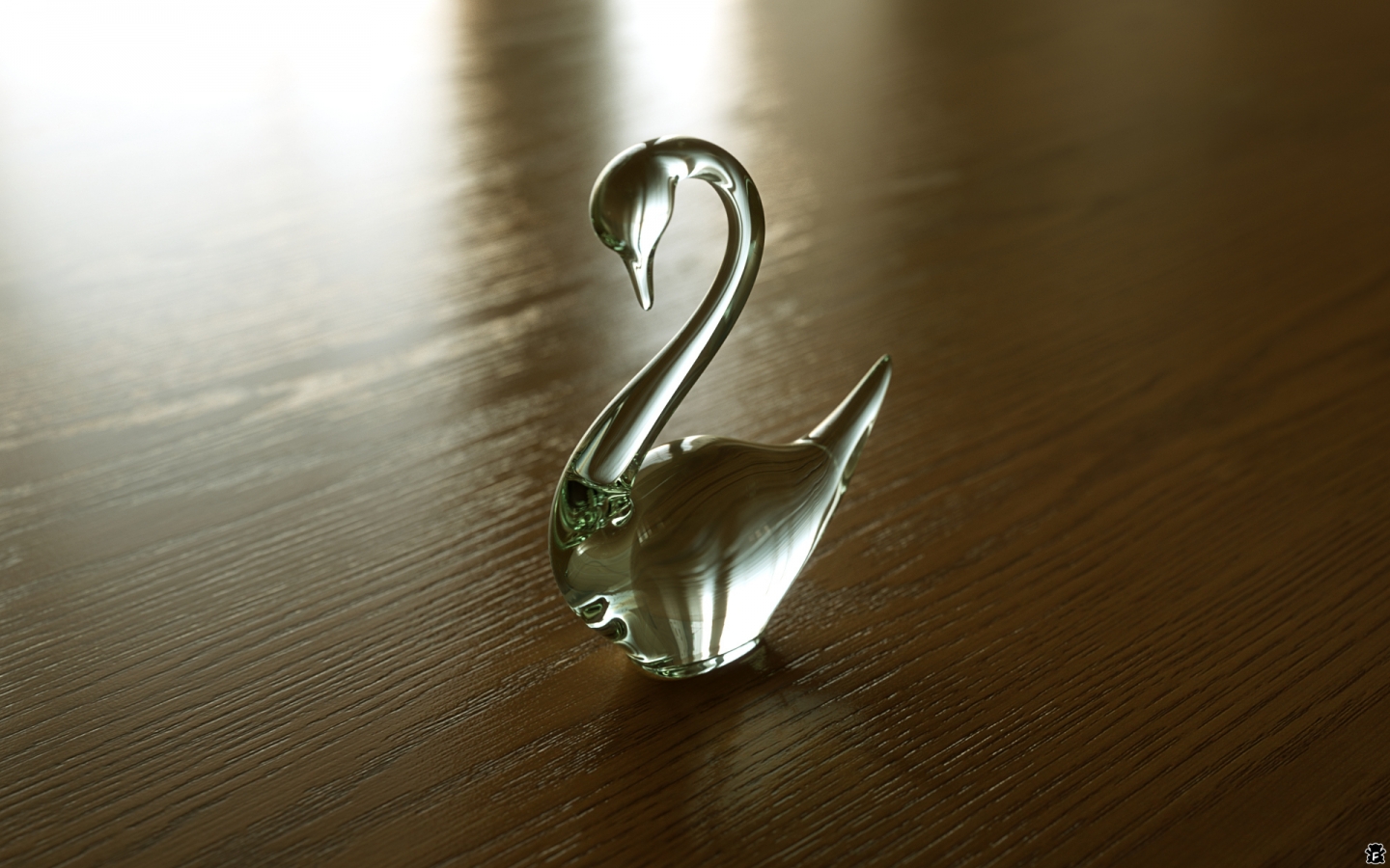 Glass Swan for 1440 x 900 widescreen resolution