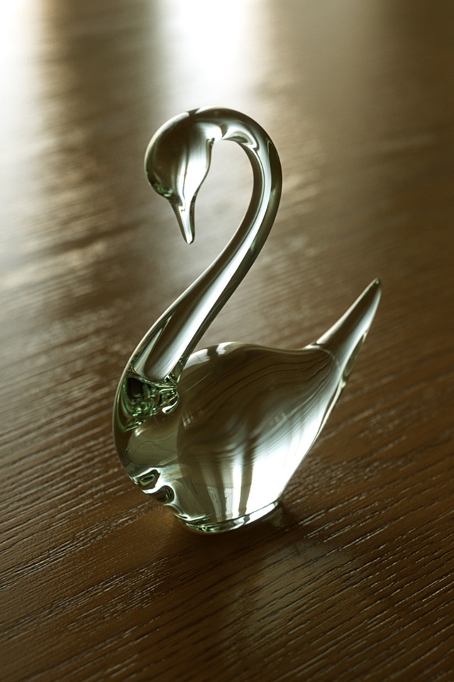 Glass Swan for 640 x 960 iPhone 4 resolution